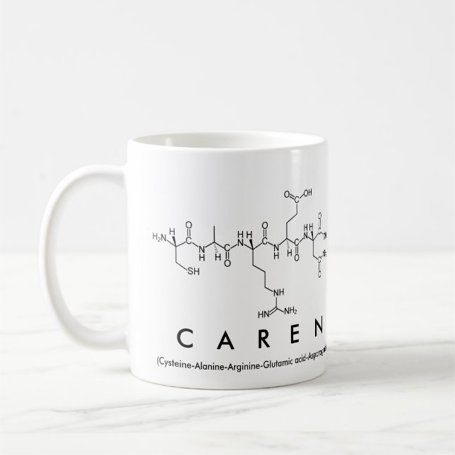 Taza De Café Caren peptide nombre mug (Izquierda)