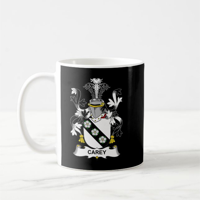 Taza De Café Carey Coat of Arms Family Crest Premium   (Izquierda)