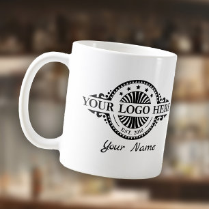 Taza De Café Carga de logotipos, nombre, empresa Personalizado