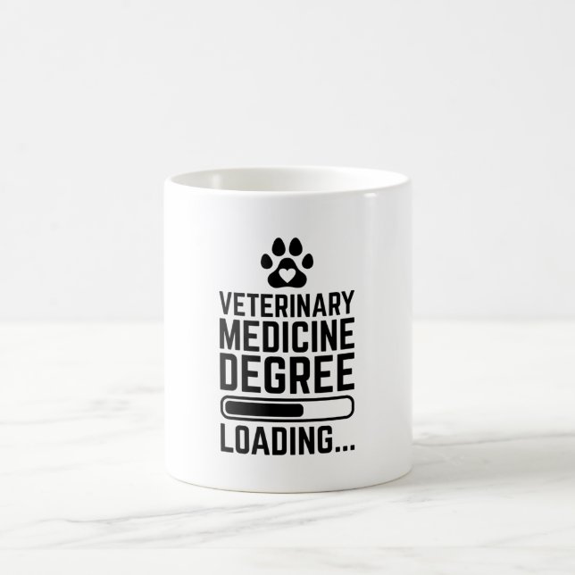 Taza De Café Carga de título de medicina veterinaria (Centro)