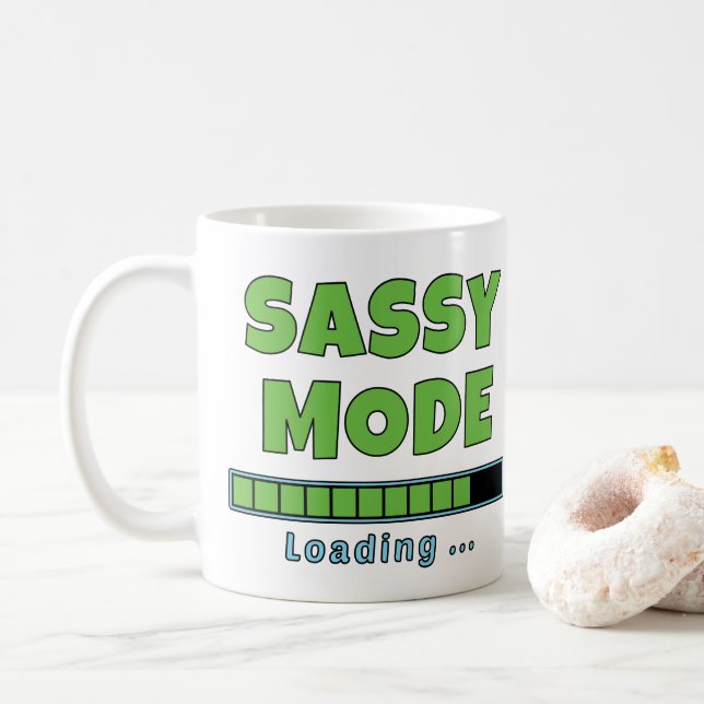 Taza De Café Cargando Modo Sassy … (Con donut)