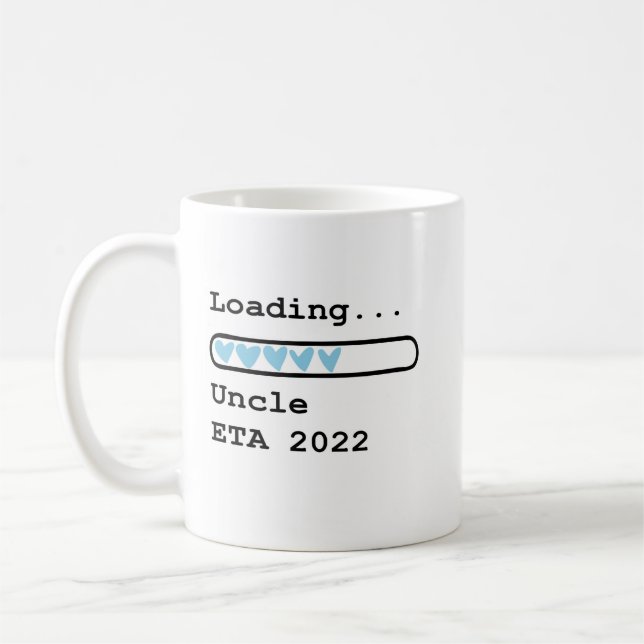 Taza De Café Cargando Uncle ETA 2022 Baby Invitación Coffee Mu (Izquierda)