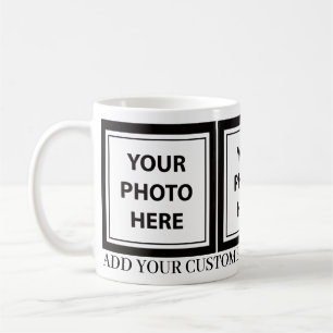 Taza De Café Cargar 3 fotos y añadir texto - imagen Personaliza