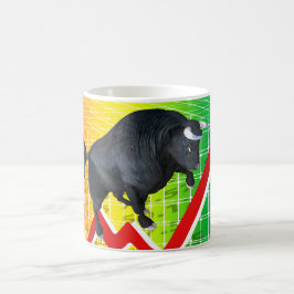 Taza De Café Cargar corrida del mercado alcista