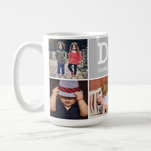 Taza De Café Cargar foto monogramada mug (Izquierda)