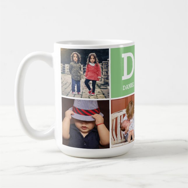 Taza De Café Cargar foto monogramada mug (Izquierda)
