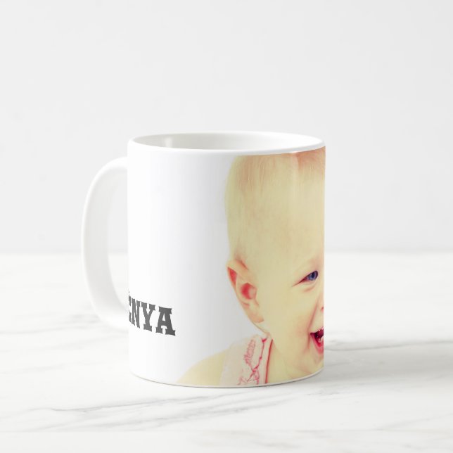 Taza De Café Cargar la foto del bebé/ niño (Anverso izquierdo)