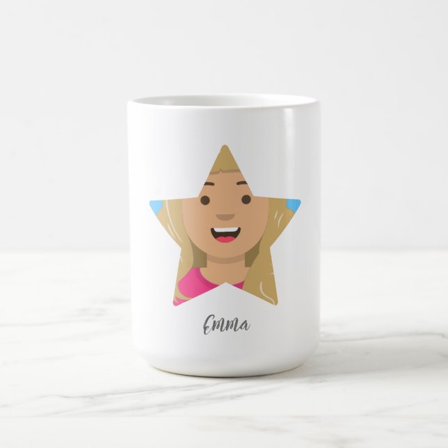 Taza De Café Cargar tu superestrella, forma estrella (Centro)