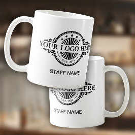 Taza De Café Cargo del logotipo, nombre del personal, empresa p