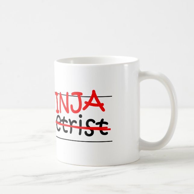 Taza De Café Cargo Ninja - optometrista (Derecha)