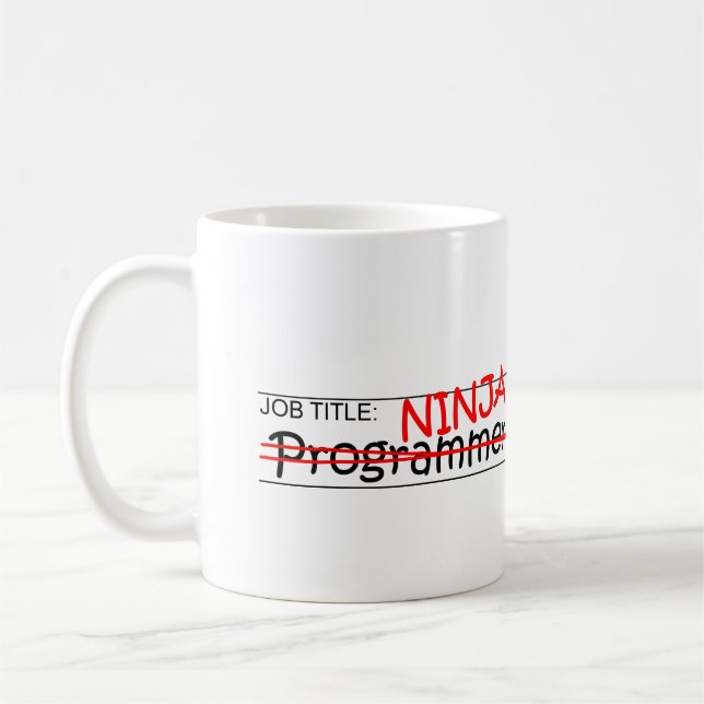 Taza De Café Cargo Ninja - programador (Izquierda)