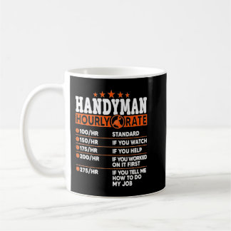 Taza De Café Cargos extra de Handyman Hourrate Funny Repairman