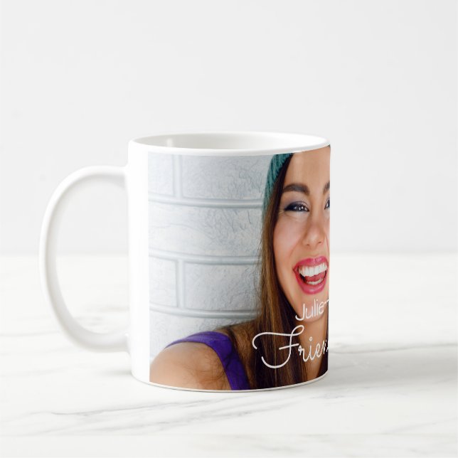 Taza De Café Cargue su foto el | personalizan con los nombres, (Izquierda)