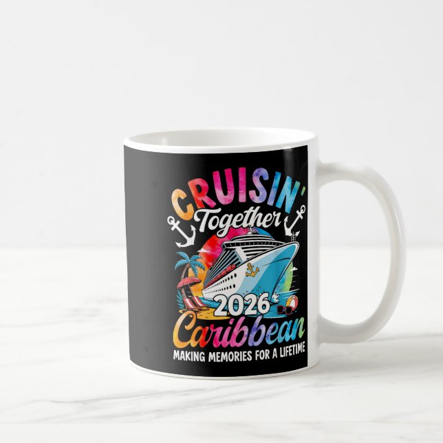 Taza De Café Caribbean Cruise Family Vacation 2026 Cruisin’ Tog (Derecha)