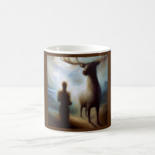 Taza De Café Caribú de los animales espirituales 1