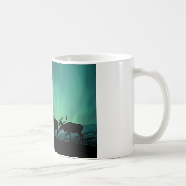 Taza De Café Caribú y aurora boreal (Derecha)