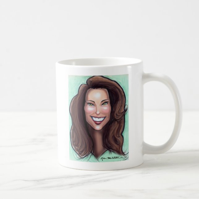 Taza De Café Caricatura de Kate Middleton (Derecha)
