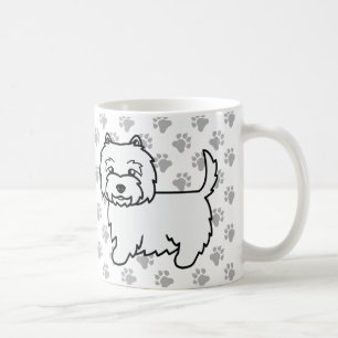 Taza De Café Caricatura del Territorio Blanco de la Región Autó