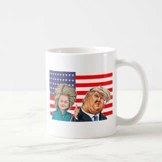 Taza De Café Caricatura del triunfo y de Hillary