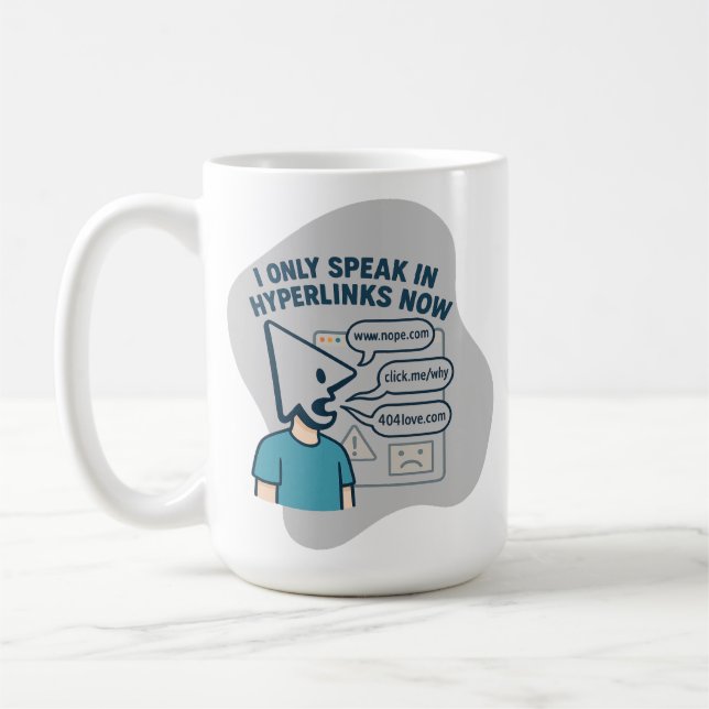 Taza De Café Caricatura divertida con la cabeza del cursor del  (Izquierda)