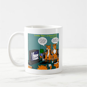 Taza De Café Caricatura Divertida de Noticias Conservadoras