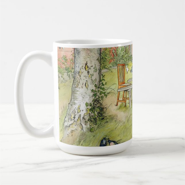 Taza De Café Carl Larsson Desayuno Bajo El Big Birch (Izquierda)