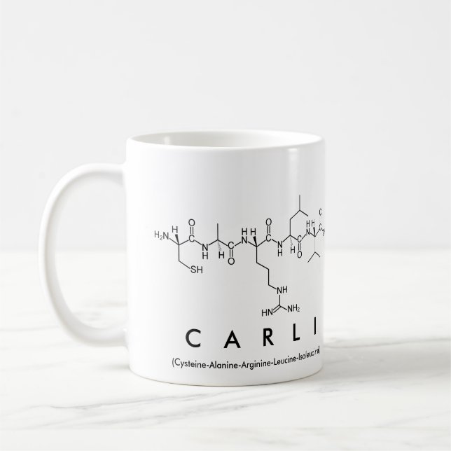 Taza De Café Carli peptide nombre mug (Izquierda)