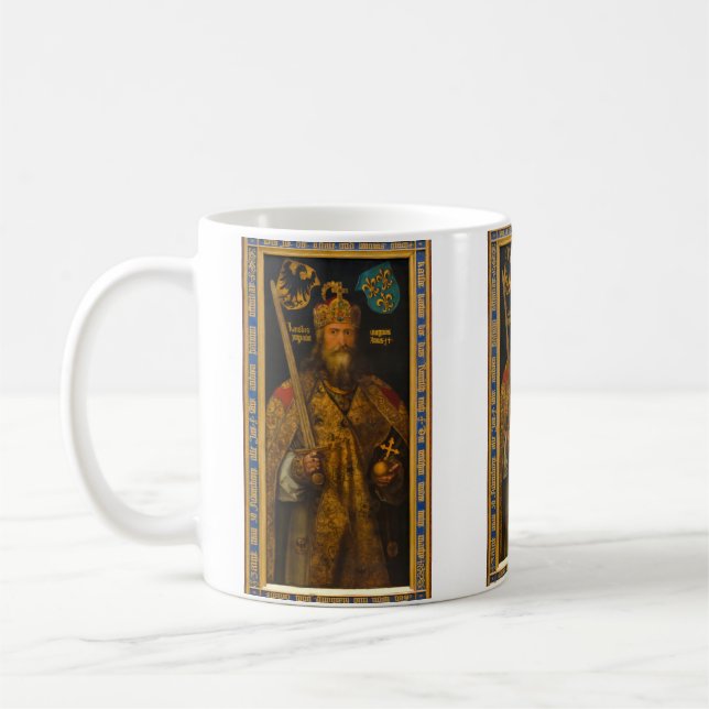 Taza De Café Carlomagno del Imperio Romano Santo (Izquierda)