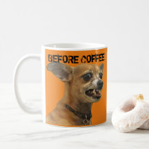Carlos B. Perro antes y después del café MUG