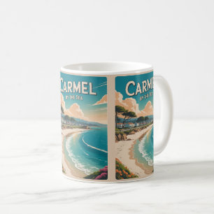 Taza De Café Carmel a orillas de la playa de california costa p
