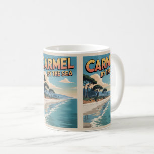Taza De Café Carmel a orillas de la playa de california costa p