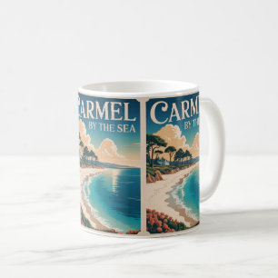 Taza De Café Carmel a orillas de la playa de california costa p
