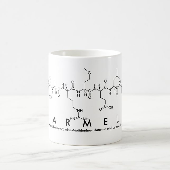 Taza De Café Carmela peptide nombre mug (Centro)