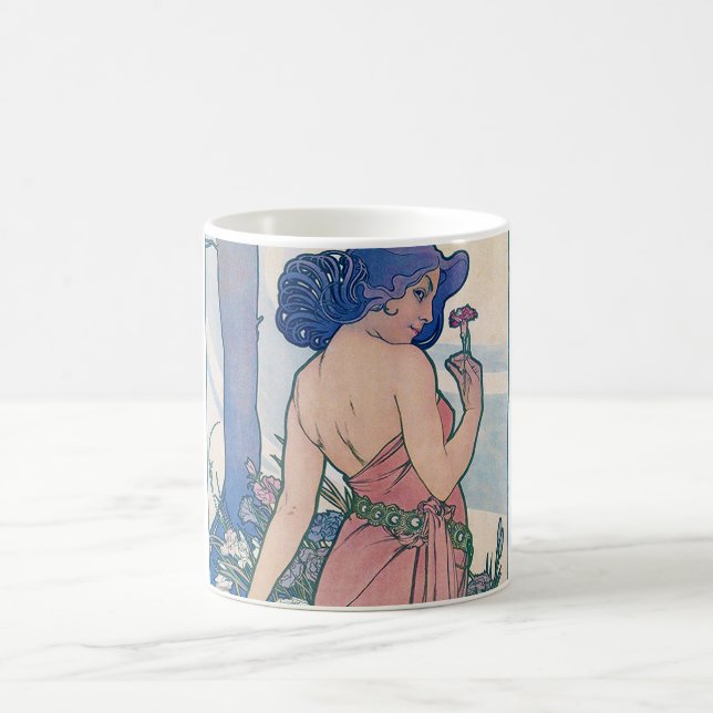 Taza De Café Carnación (Cuatro Flores), Alphonse Mucha (Centro)
