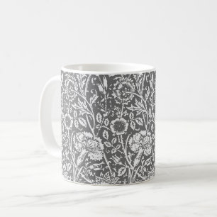 Taza De Café Carnación modernista Damasco, gris / gris