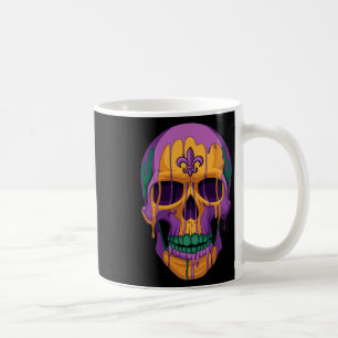 Taza De Café Carnaval de cráneo de azucar con disfraces de Mard