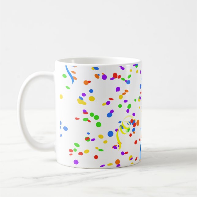 Taza De Café Carnaval de fiesta de Confetti streamer (Izquierda)