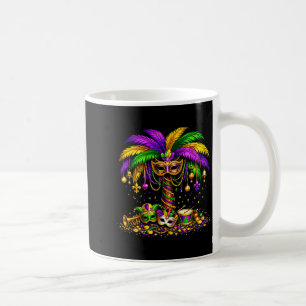 Taza De Café carnaval de Mardi gras palmera collares hawaianos