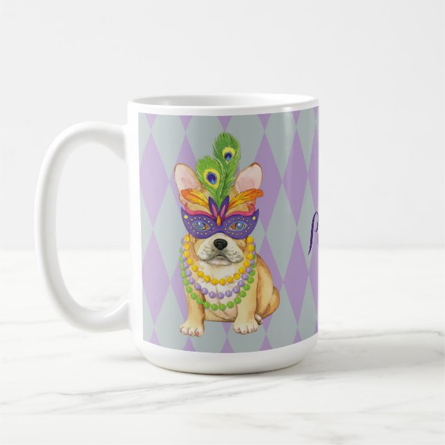 Taza De Café Carnaval Frenchie (Izquierda)