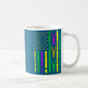 Taza De Café Carnaval Mardi Gras Usa Bandera Americana Traje de
