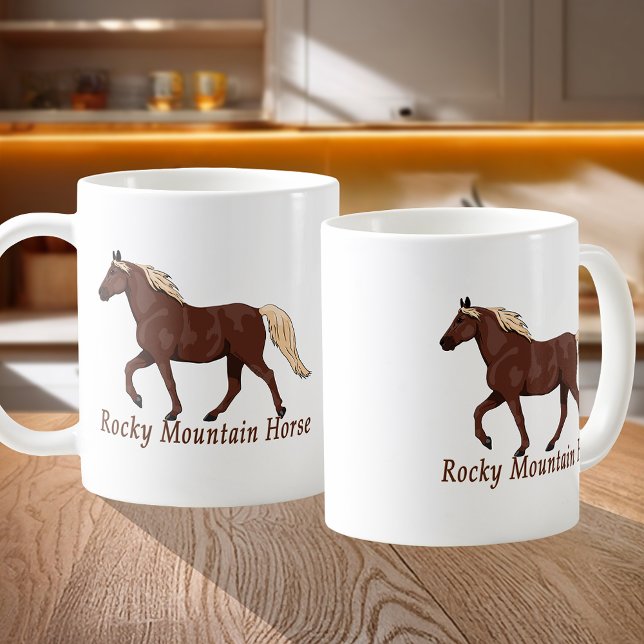 Taza De Café Carne de chocolate con chocolate de caballos de Mo (Rocky Mountain Horse Chocolate Flaxen Coffee Mug)
