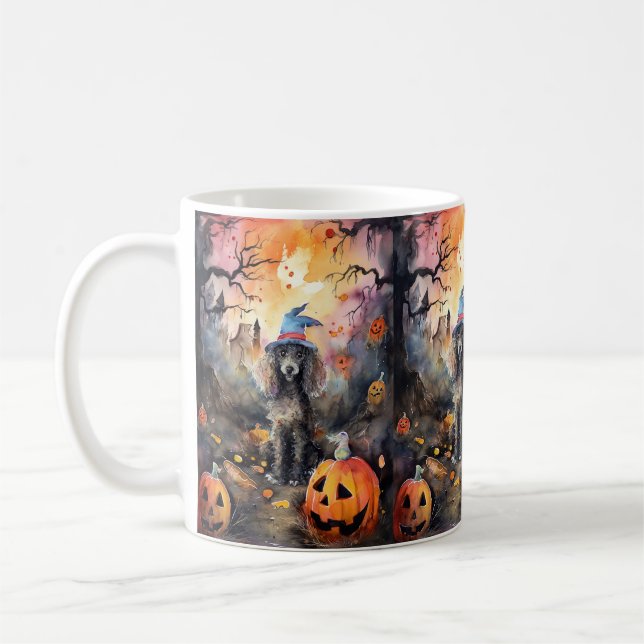 Taza De Café Carne de Halloween con calabazas aterradoras (Izquierda)