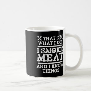 Taza De Café Carne De Humo Y Saber Cosas Graciosas Bbq Rbecue G