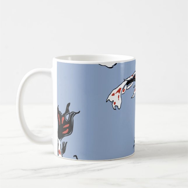 Taza De Café Carne de pez patrón koi koi carpa (Izquierda)