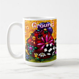 Taza De Café Carne y caprichosa pollo floral chunky personaliza