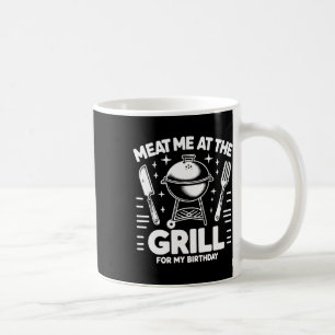 Taza De Café Carnéame En La Parrilla Para Mi Fiesta De Cumpleañ