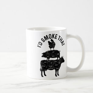 Taza De Café Carnicero de Chef Bbq Humaría Ese Fa Gracioso De L
