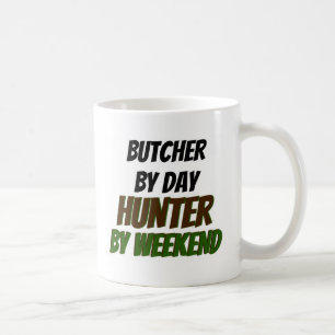 Taza De Café Carnicero por día cazador por fin de semana