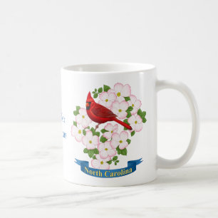 Taza De Café Carolina del Norte Cardenal Estatal Bird Dogwood F