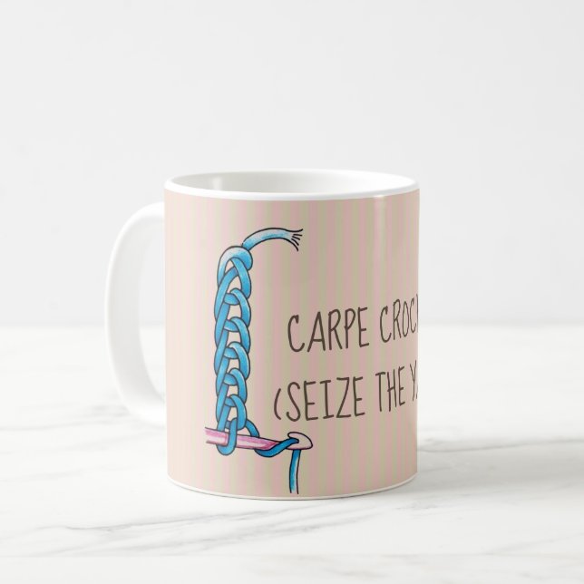 Taza De Café Carpe Crochet Funny (Anverso izquierdo)